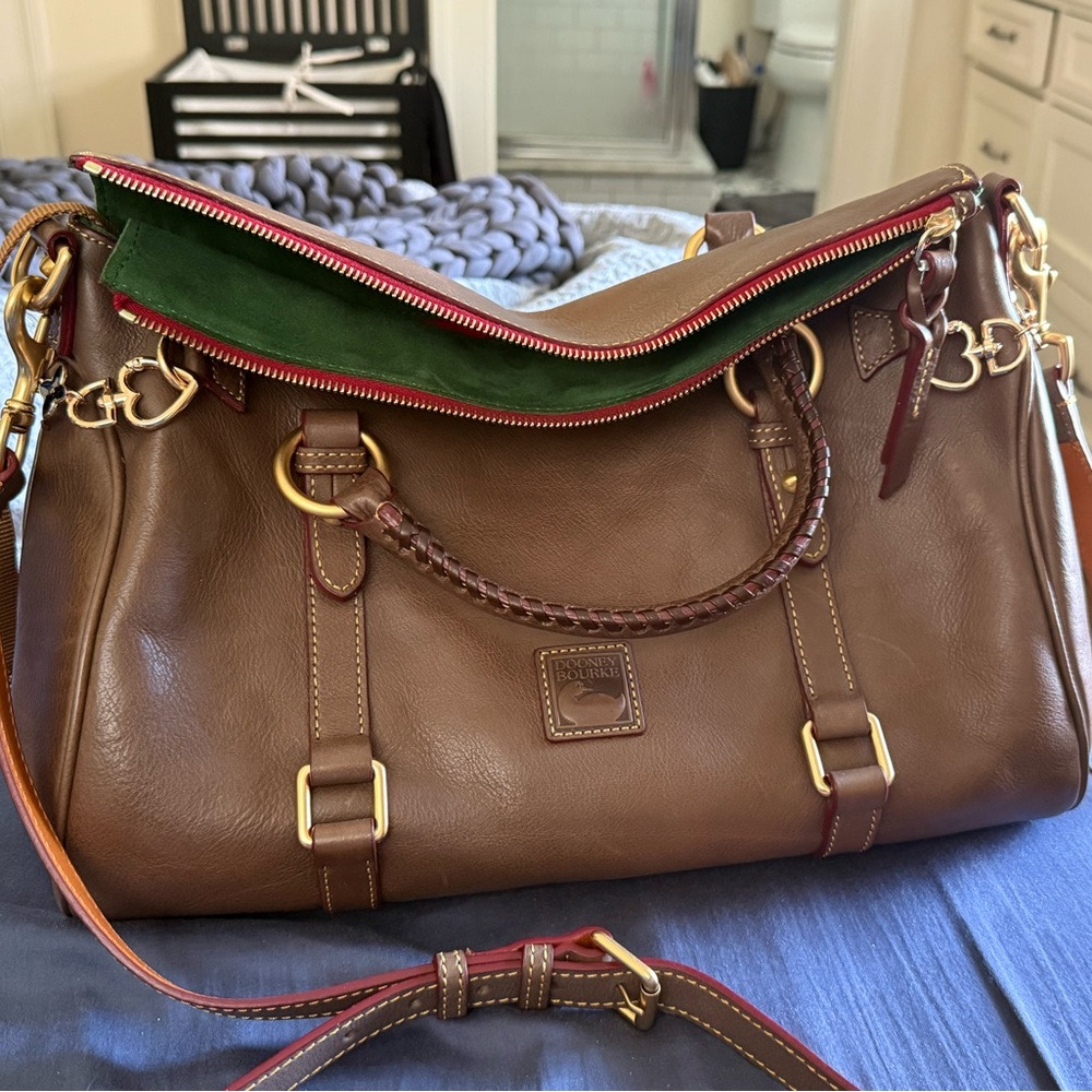 Dooney & Bourke Medium Satchel in Elephant Gray